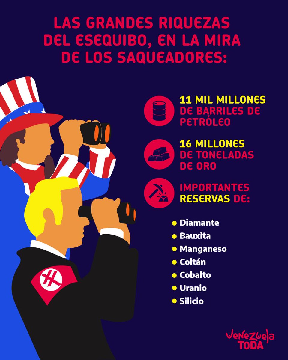 mippci_ven's tweet photo. 📢 ¡Venezuela toda!🇻🇪
Defendamos por todos los medios lo que le pertenece a la Patria de Bolívar. El imperio no ha podido, ni podrá arrebatarnos lo que nos pertenece legítimamente.
#ChocaEsos5PorElEsequibo 

@NicolasMaduro
@luchaalmada https://t.co/ltDU0WNGgC