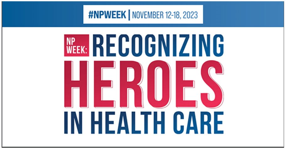 Nov 12-18 is #NPWeek2023! NPs are uniquely trained to care for pts from a holistic viewpoint, recognizing the whole person in addition to the pathophysiological aspects. We couldn’t be happier to have some of the best on our team! Thank you for all you do!