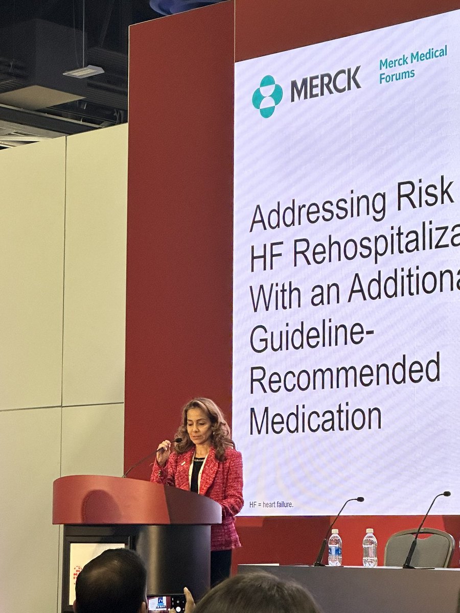 Excellent talk at #AHA2023🫀 from our @Jcontreras75 : Addressing risk for HF rehospitalization with an additional guideline recommended medication! 👌🏻