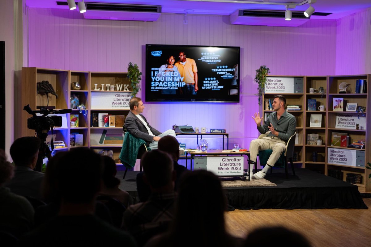 Louis Emmitt-Stern (@louisemmitt) on Twitter photo A total pleasure to sit down with broadcasting legend <a href="/JamesNeish/">James Neish</a> and unpack the process of writing <a href="/SpaceshipPlay/">I F*cked You in My Spaceship</a> as part of #GibraltarLiteratureWeek. An enormous thank you <a href="/DavinaBarbara/">Davina Barbara</a> @SeamusJohnByrne @gib_culture for inviting me to be part of it all 🇬🇮❤️ A total pleasure to sit down with broadcasting legend <a href="/JamesNeish/">James Neish</a> and unpack the process of writing <a href="/SpaceshipPlay/">I F*cked You in My Spaceship</a> as part of #GibraltarLiteratureWeek. An enormous thank you <a href="/DavinaBarbara/">Davina Barbara</a> @SeamusJohnByrne @gib_culture for inviting me to be part of it all 🇬🇮❤️