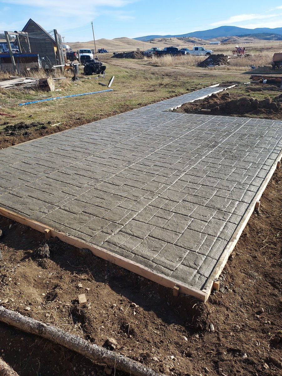 Poured my own concrete patio, I stamped that bitch.