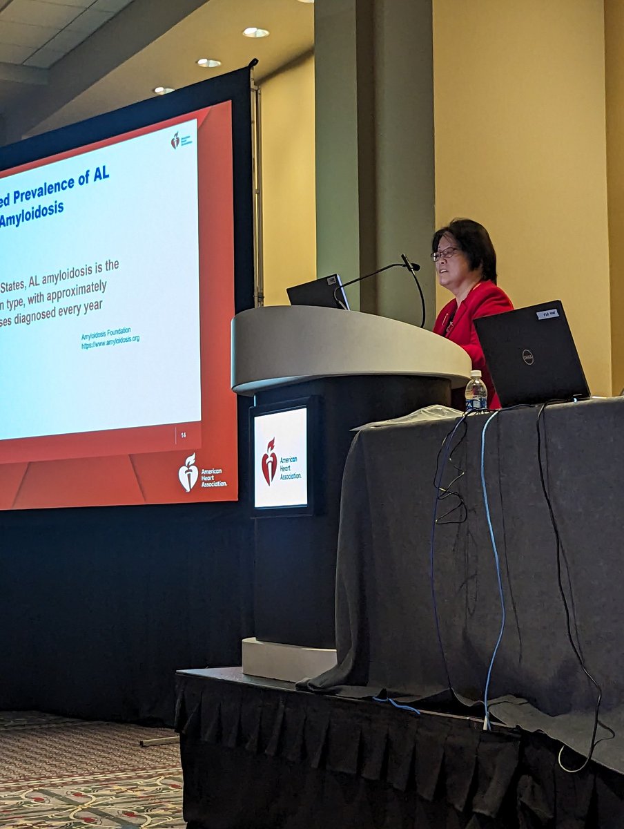 #BCVS at #AHA23 continues with @RonglihL giving the George E. Brown Memorial Lecture on amyloidosis! @nhpetunia @GarikipatiSrik2 @mingtao_zhao @sadayappanlab @Jess4genes @karchoptosis @ChiFungLeePhD @JuneWRhee @VagnozziRJ @SeanM_Wu @Joseph_C_Wu @AHAScience @KMAlexanderMD