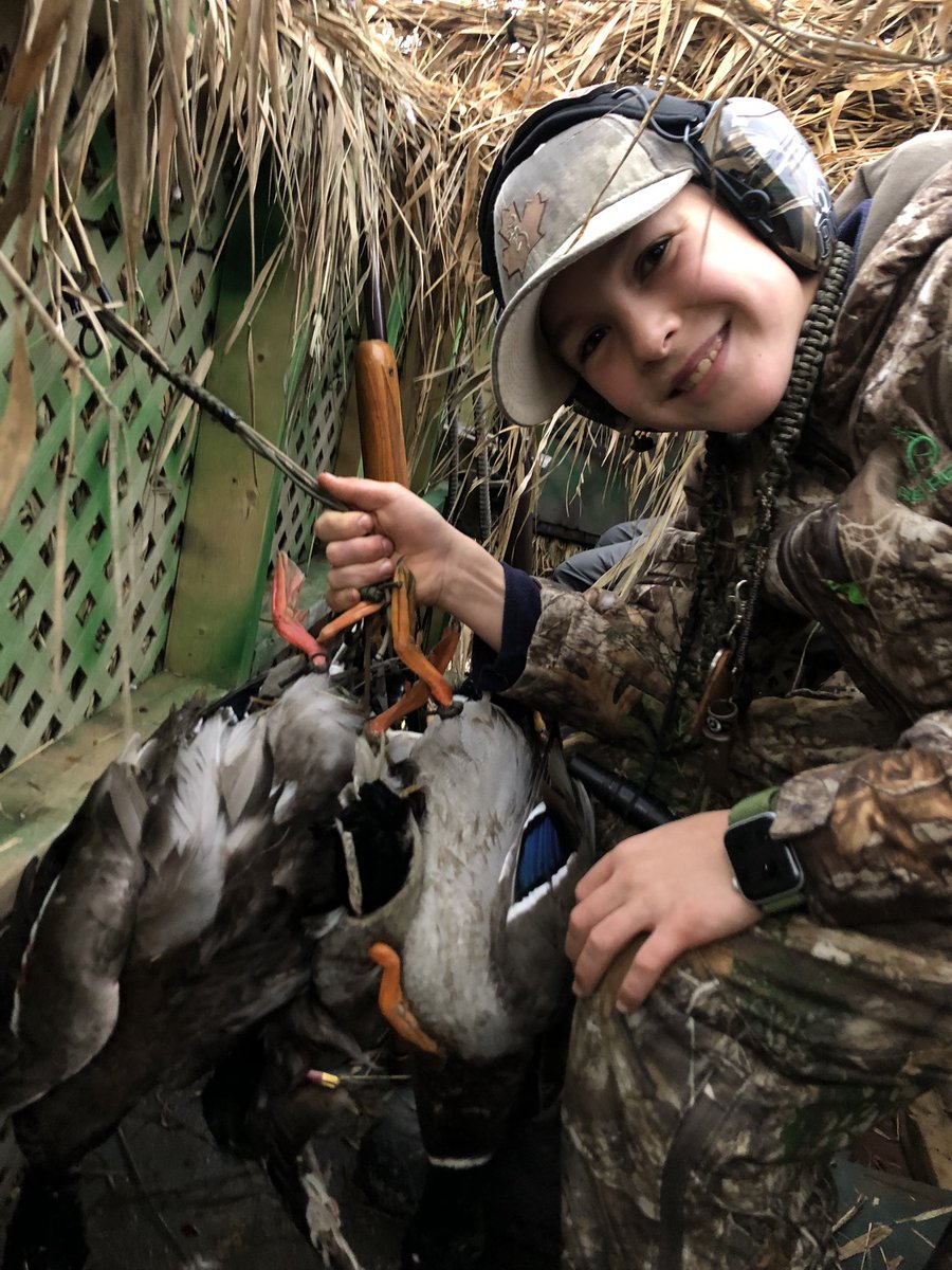 Pittwaterfowler's tweet photo. With mentors like Doug and Dan in the blind, young Clayton made the most if his day! 13 single shells netted him 8 #greenheads for his first ever limit! #pittwaterfowlers #duckblind #mallards #reliableinthefield https://t.co/XPSyfiusEe