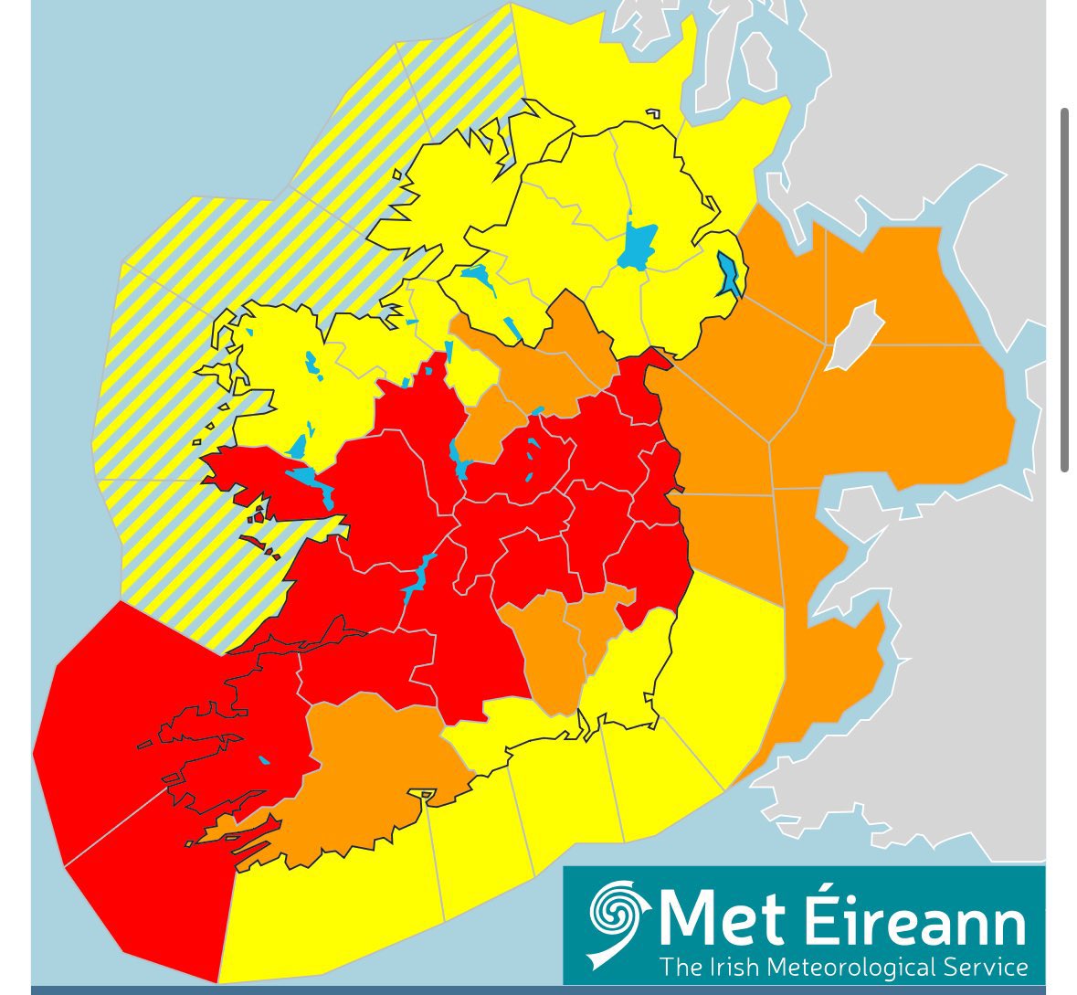 Kerry has now been upgraded to a Red weather warning as Storm Debi approaches. Between 2-5am. Possibilities of: 🏡 Damage to vulnerable structures 🚗 Dangerous travelling conditions ⚡️ Disruption to services & power lines #StormDebi #Kerry #RadioKerry