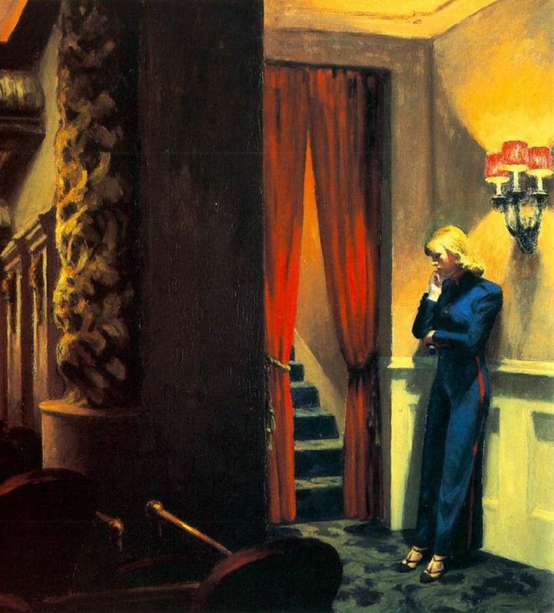 SuturArt's tweet image. "New York Movie" 
Edward Hopper 
#suturArt