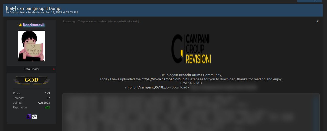 Campani Group data breach