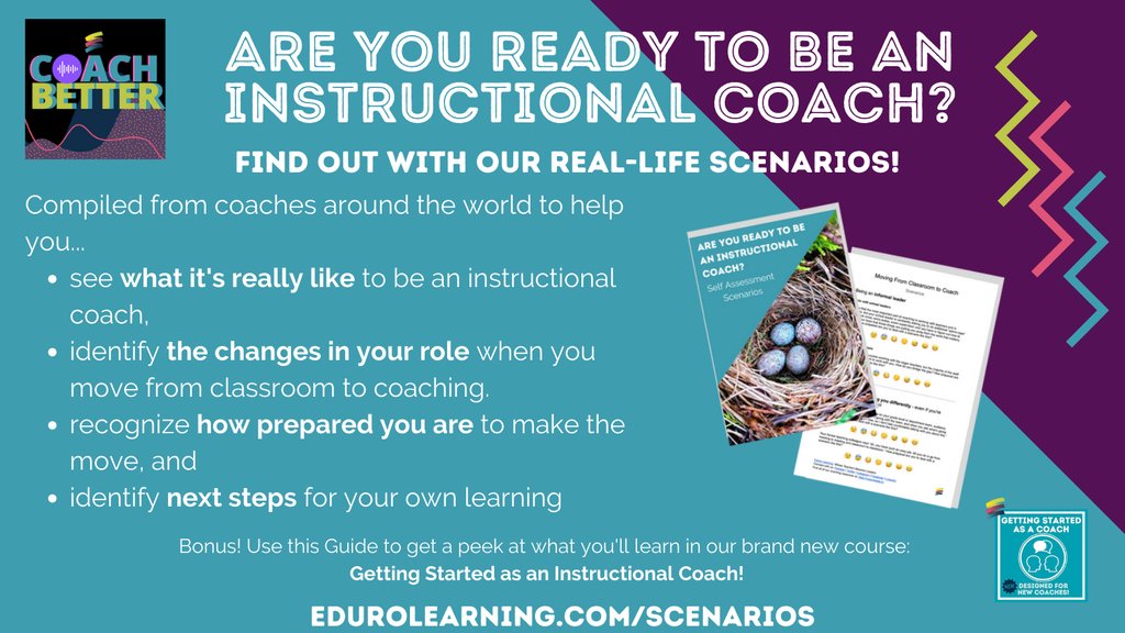 🙋🏻‍♀️Are you ready to become an instructional coach?

🌟 Find out with our real-life self-assessment scenarios!

🗝️ Featuring 5 key themes that often come as a surprise to new coaches.

🔗 edurolearning.com/scenarios

#coachbetter #professionallearning #educoach #edutwitter #pd