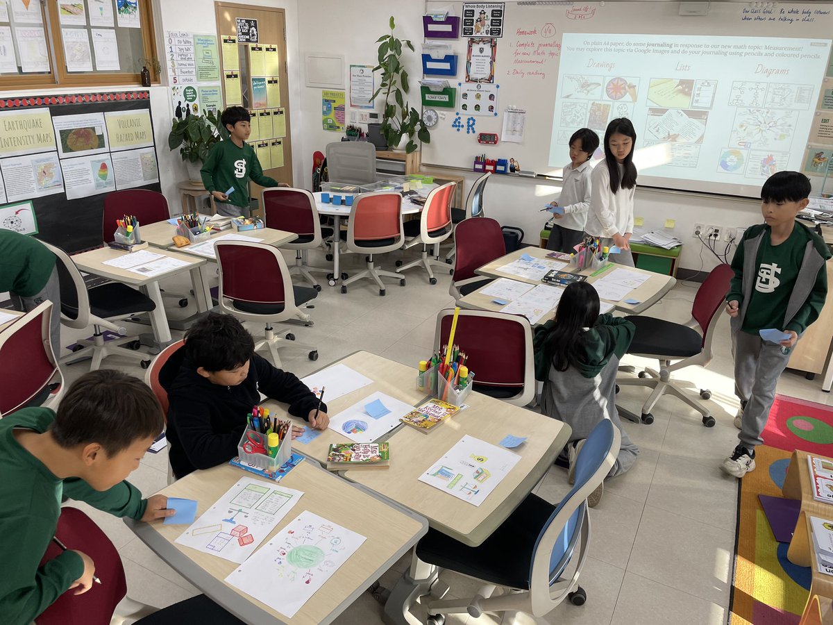 davidmrive's tweet image. 4R kids tuning in to the new Math Measurement Unit via open inquiry and journaling. What do you know? What can you use this for? What interests you? 📏📐👩‍🎓👨‍🎓 @SJA_Jeju