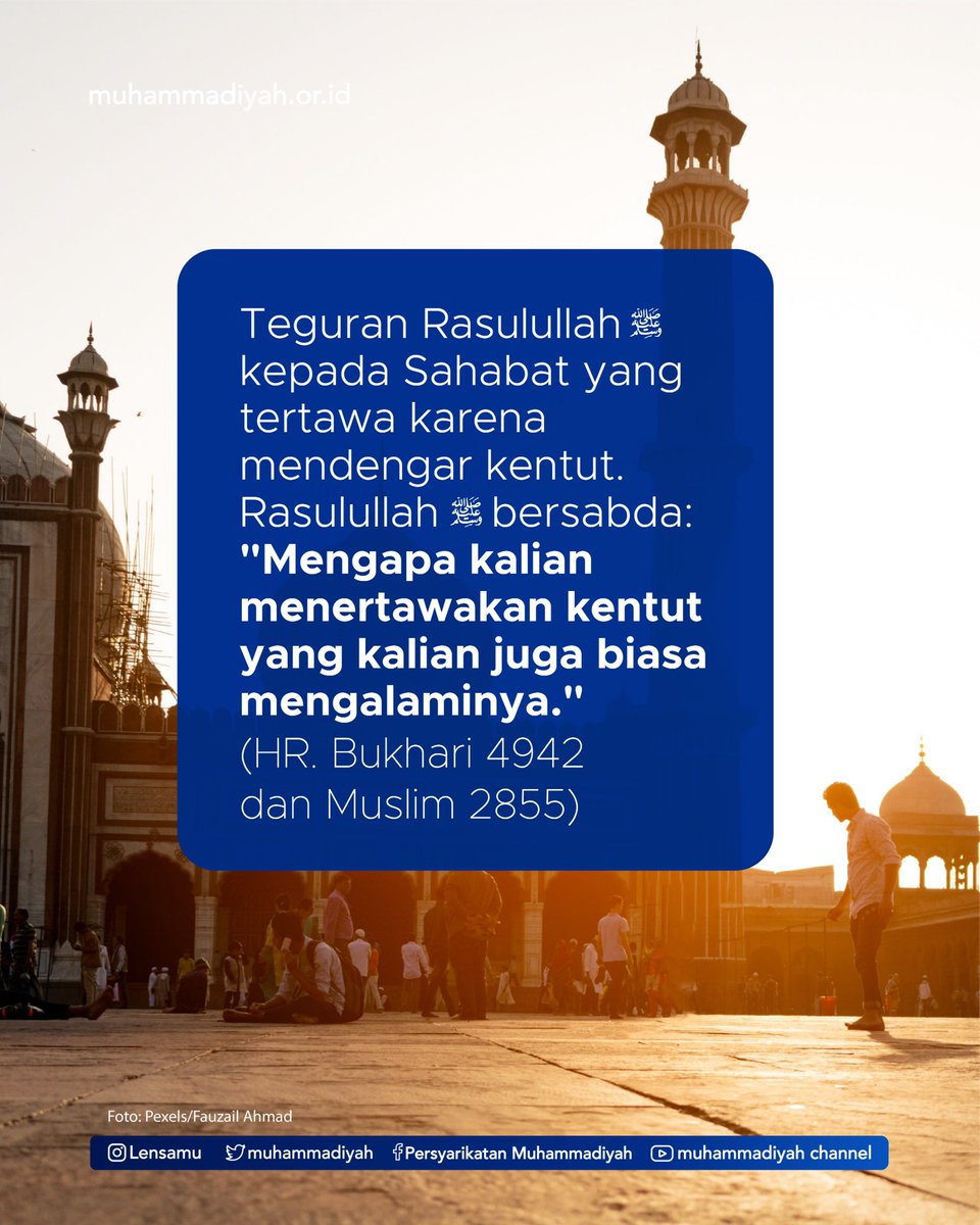 Pernahkah kita menertawakan hal yang sebenarnya bukan lelucon dan bukan suatu aib?

Maka hati-hati dalam berbicara, menulis, dan bertindak. Jangan sampai menyakiti dan mempermalukan orang lain!

______
Twitter: muhammadiyah
Fanspage: Persyarikatan Muhammadiyah
IG: Lensamu
Tiktok: