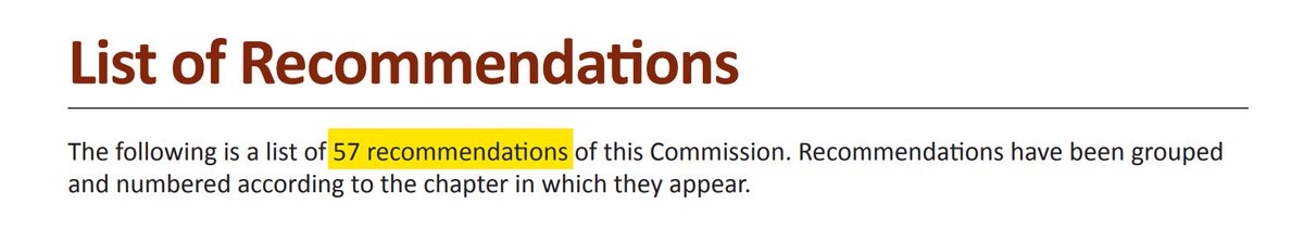 @SenKatyG I'm afraid you're mistaken. Page xiii of the full report clearly states that there are 57 recommendations. #RobodebtRC #Robodebt #auspol