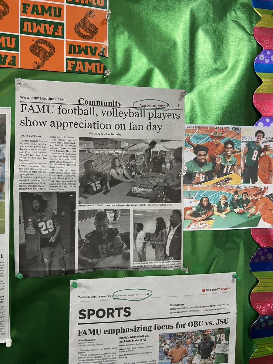 A few hours before our game yesterday, I rode through the community that sits behind our stadium to give away my game tickets. (I’m an Investing In Champions member, but had no guests.) I stumbled upon a church and they invited me to service today. Look at what was inside! #FAMU