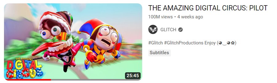 100. MILLION. VIEWS. In exactly 1 month. None of us even came close to expecting this. THANK YOU!!!💖 It's so clear to us now that the world wants more high quality independant animation and we hear you. There will be more Digital Circus.