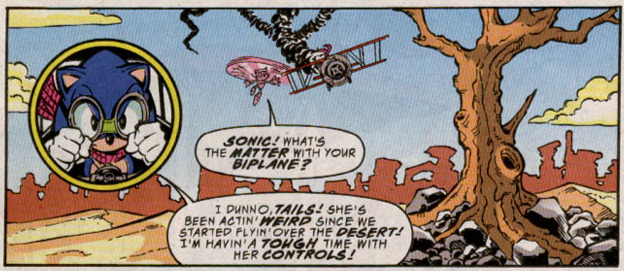 rinshankouhai's tweet photo. since when is it sonic's biplane. where did he learn how to pilot #sonicdoom https://t.co/DGVig3Kcs2