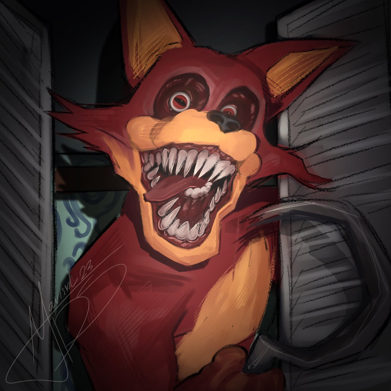 Marisol 🌤️ Comms Open on X: Smamuel's The Hidden Nightmares Foxy redraw  🏴‍☠️ #FNAF  / X