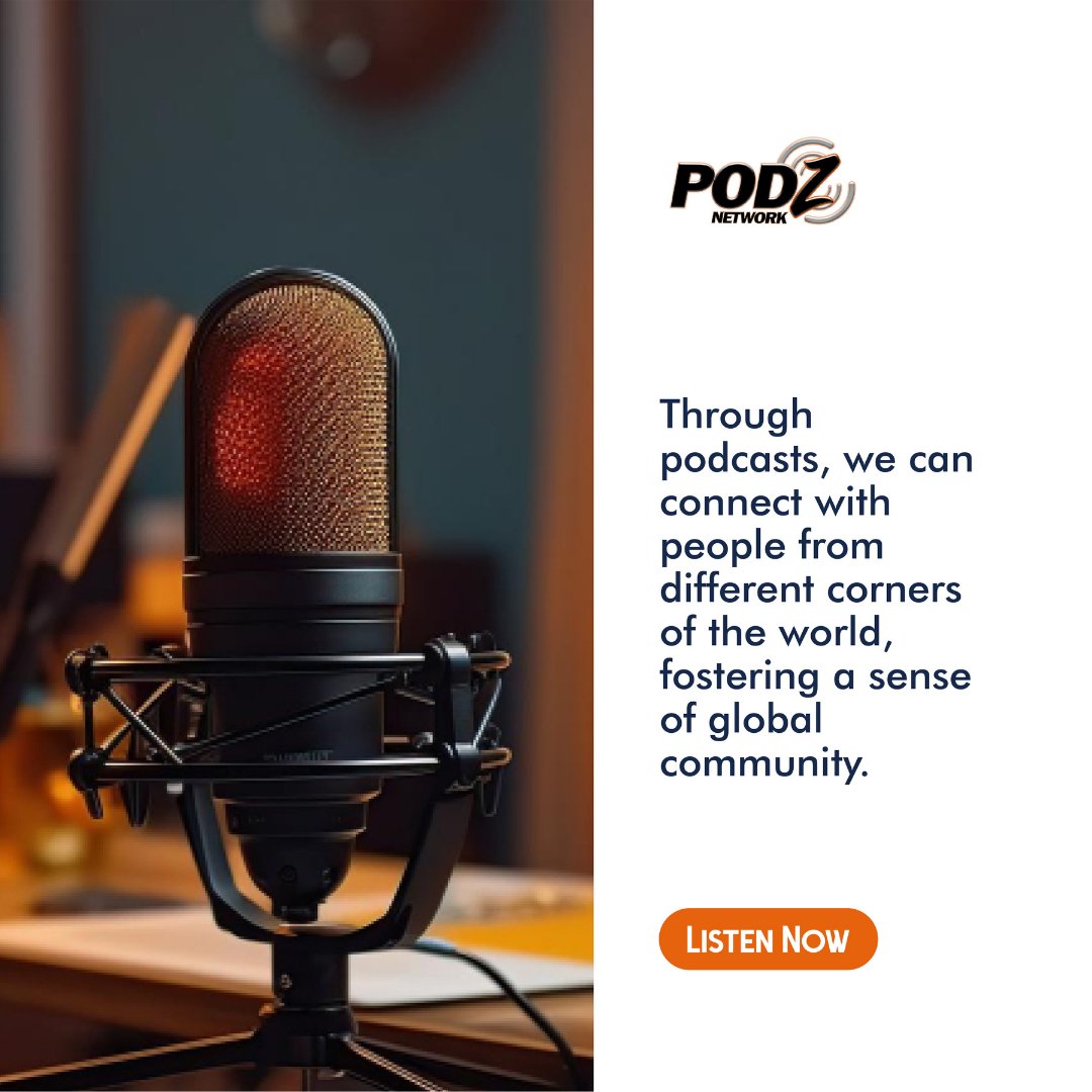 PodzNetwork's tweet image. Podcasts create a global community by connecting voices from all corners of the world." 🌍🎧 #PodcastCommunity