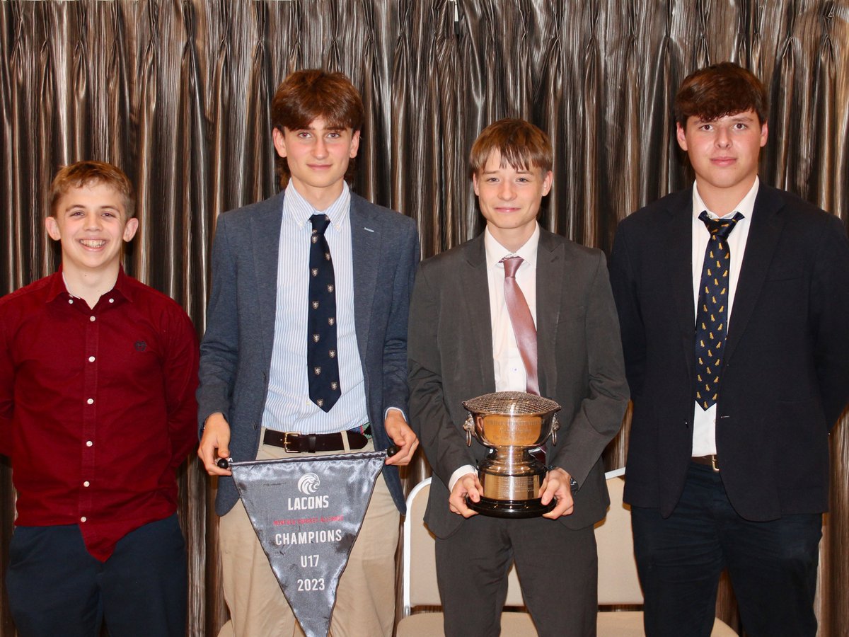 Lacons Brewery NCA End of Season Dinner &amp; Presentation (Junior Awards 2023)

🔹 Andy Seeley U15 Winners – Great Melton CC
🔹 Alan Kefford U17 Winners – Great Melton CC

#NCAAwards2023