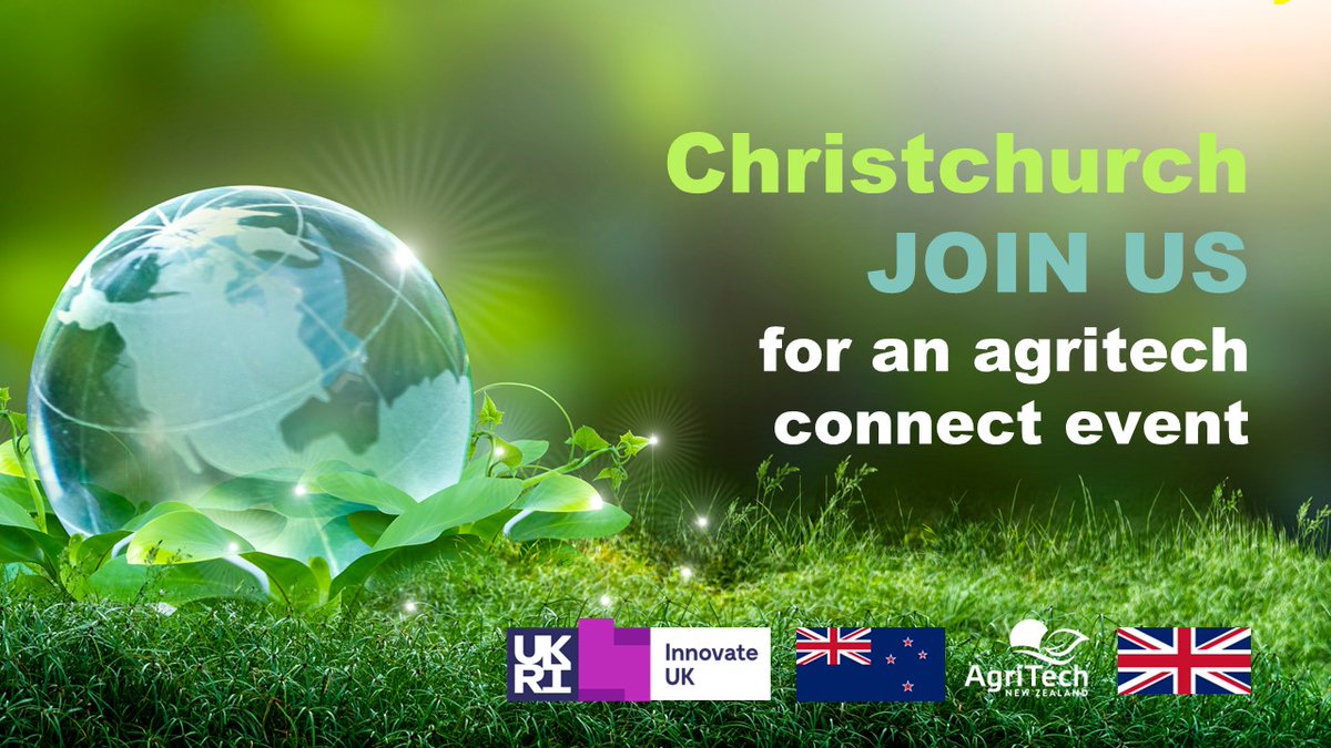CHRISTCHURCH! CALLING THE AGRITECH ECOSYSTEM - innovators, enablers, researchers, scientists, investors, farmers – Agritech New Zealand and Innovate UK are hosting an in-person event in CHRISTCHURCH you should attend. Register today! events.humanitix.com/agritechnz-goi…