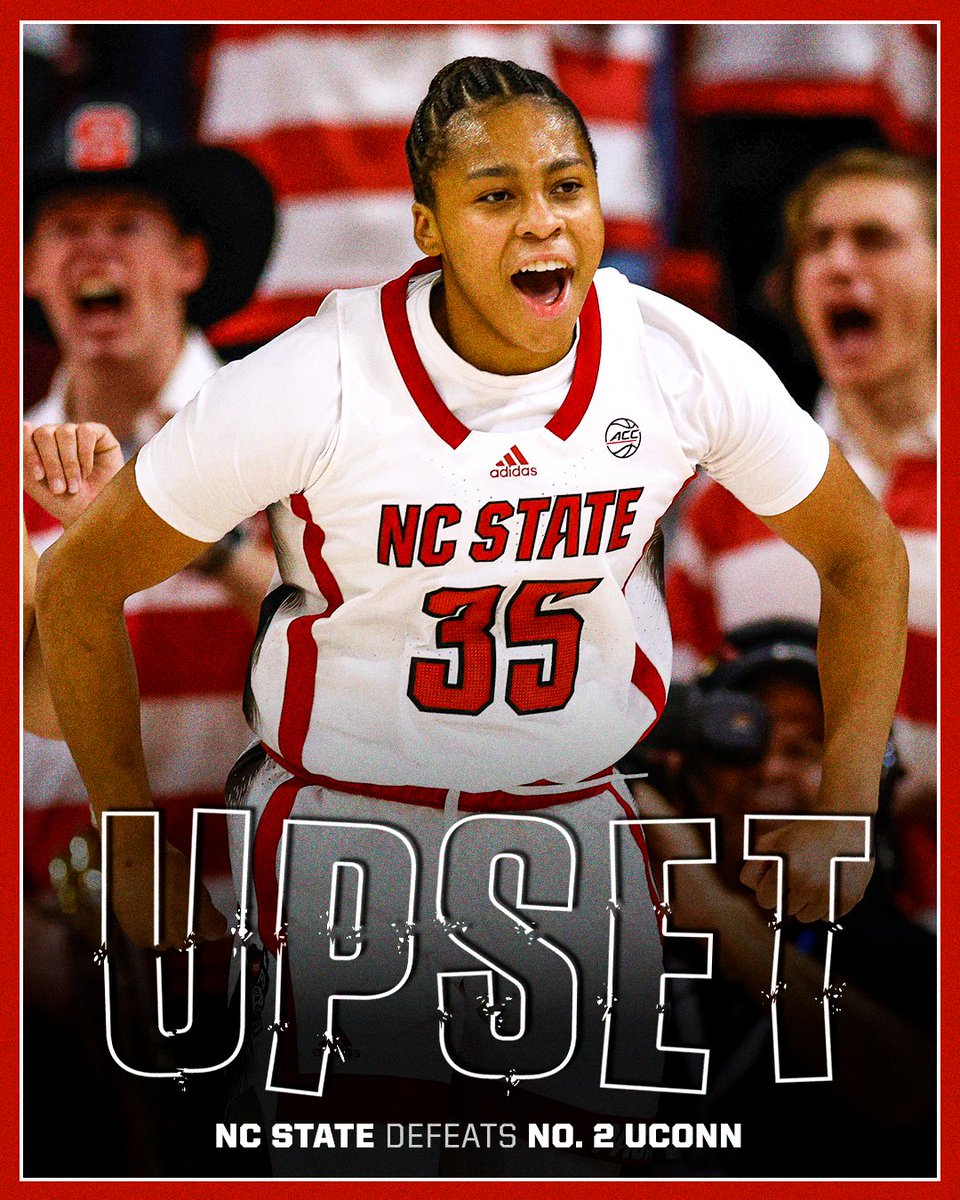 THE WOLFPACK STUN THE HUSKIES 😳 @PackWomensBball knocks off No. 2 UConn!