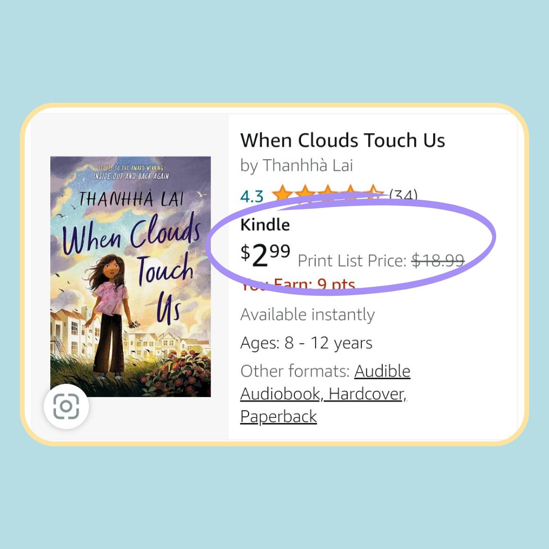 ThanhhaLai's tweet photo. The #WhenCloudsTouchUs ebook is on sale for just $2.99 on Amazon Kindle until December 1st! If ebooks are your thing, take advantage of this huge discount.
If you use Spotify premium, the 🔊 audiobook is now included with your subscription.
Please read however you'd like :) https://t.co/2rYGvqpA3p