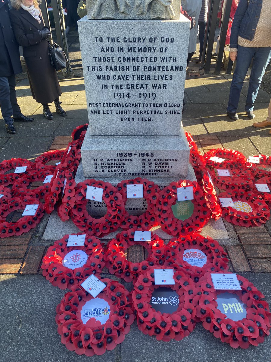 JonnyRutherford's tweet photo. Laying the @stjohnambulance wreath in Ponteland. In #Remembrance of those that have sacrificed on our behalf. #RemembanceSunday https://t.co/IWhJx3lruh