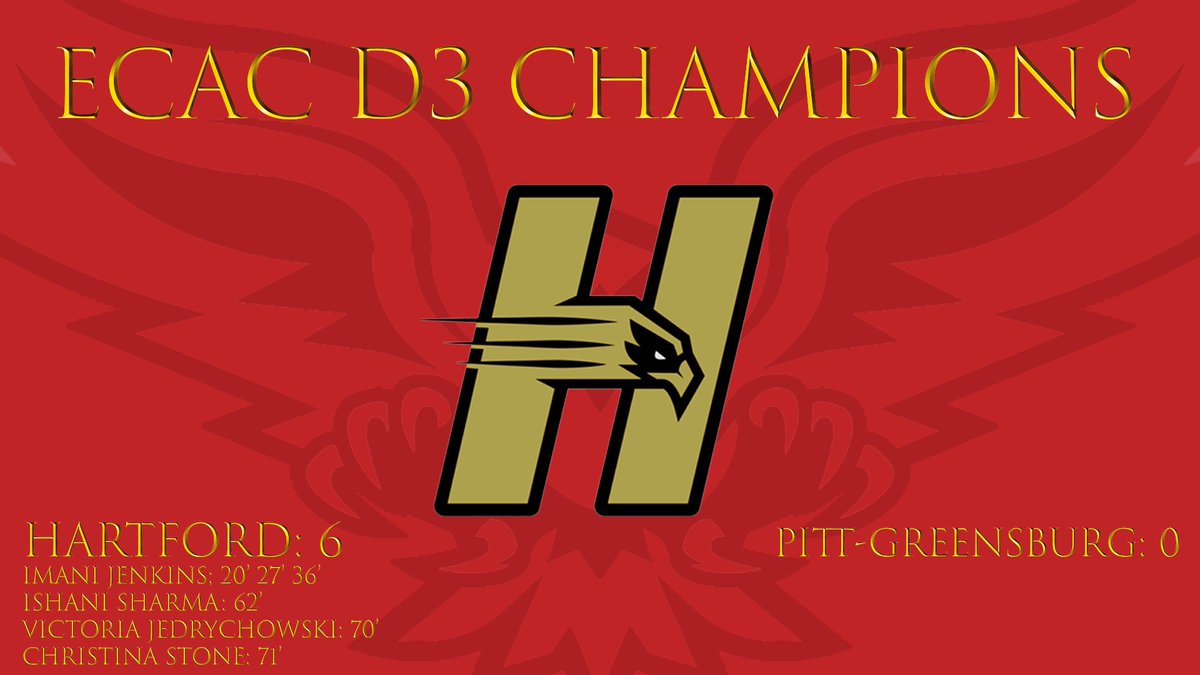 SportsStn2's tweet image. Good As Gold.
The @HartfordHawks @HartfordWSOC Team has WON the ECAC D3 Title!
#CapitalCityTeam #HawksRISE