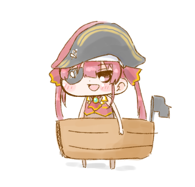 「houshou marine pirate hat」Fan Art(Latest)