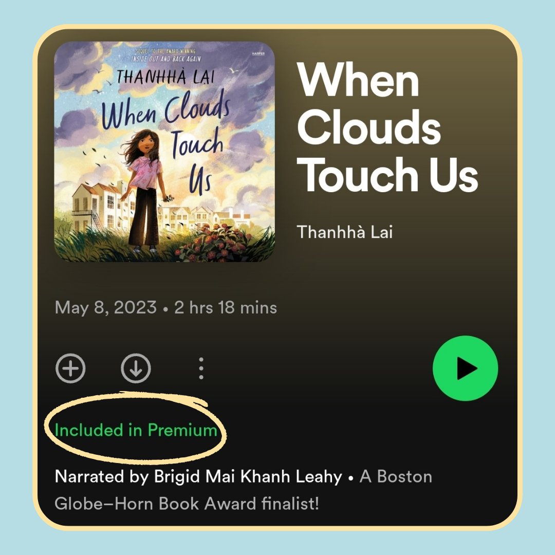 The #WhenCloudsTouchUs ebook is on sale for just $2.99 on Amazon Kindle until December 1st! If ebooks are your thing, take advantage of this huge discount. If you use Spotify premium, the 🔊 audiobook is now included with your subscription. Please read however you'd like :)