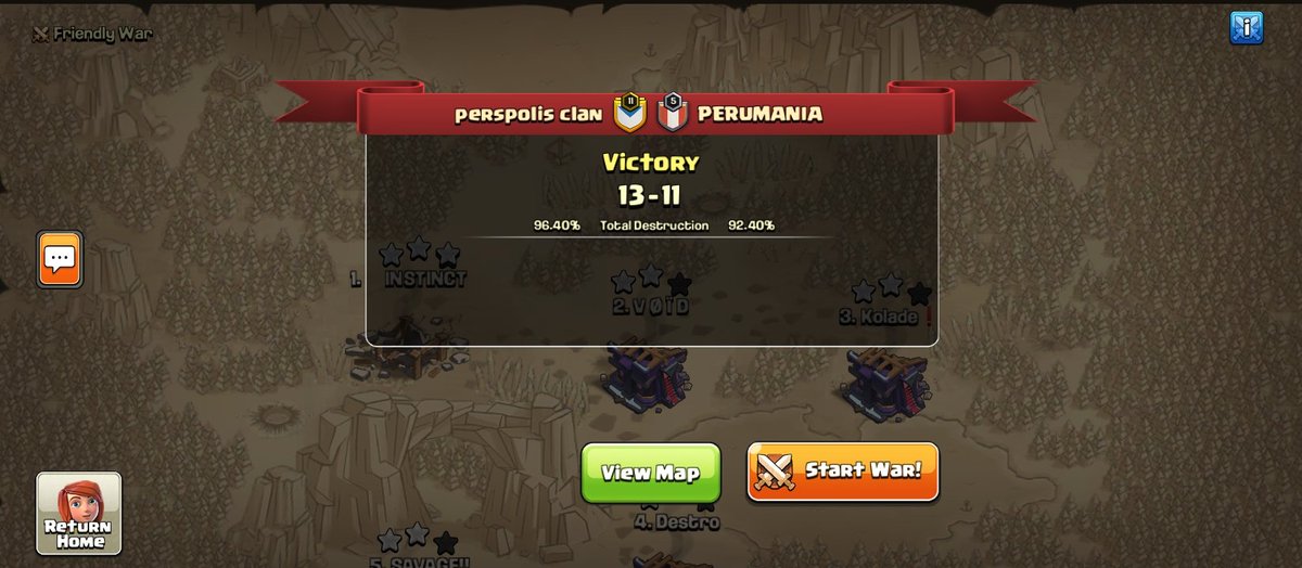 Known_unnon's tweet image. Good win for us in the TH15 community tournament. Ggs @Perumania2 

#Unleashthewild💪🏽❤️‍🔥