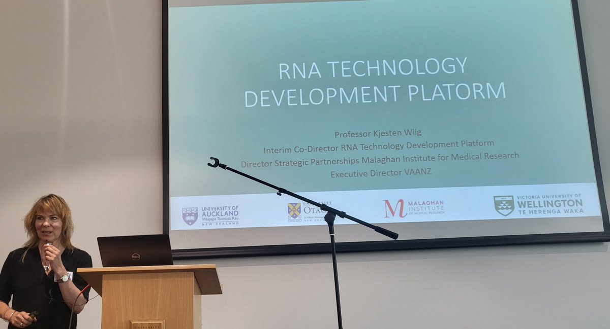 Palli Thordarson (@pallithordarson) on Twitter photo Kjesten Wiig from <a href="/Malaghan_Inst/">Malaghan Institute</a> <a href="/VicUniWgtn/">Te Herenga Waka—Victoria University of Wellington</a> is the co-Director of the New Zealand RNA Technology Development Platform. Fantastic presentation here about NZ RNA capabilities and programs here at the NZ Controlled Release Society (NZCRS) meeting <a href="/otago/">University of Otago</a> #RNA #mRNA Kjesten Wiig from <a href="/Malaghan_Inst/">Malaghan Institute</a> <a href="/VicUniWgtn/">Te Herenga Waka—Victoria University of Wellington</a> is the co-Director of the New Zealand RNA Technology Development Platform. Fantastic presentation here about NZ RNA capabilities and programs here at the NZ Controlled Release Society (NZCRS) meeting <a href="/otago/">University of Otago</a> #RNA #mRNA