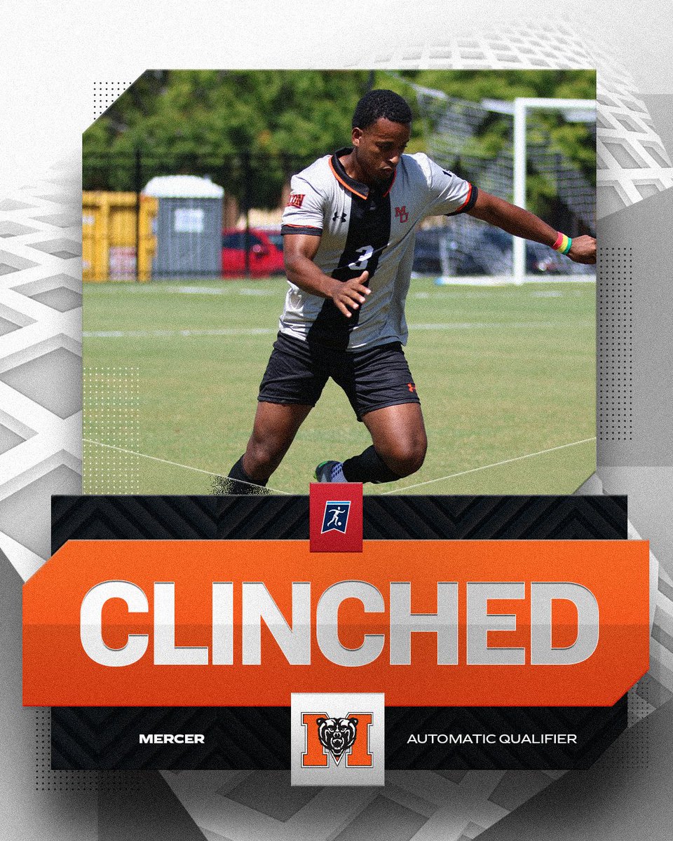 🟧 𝐂𝐋𝐈𝐍𝐂𝐇𝐄𝐃 🟧

<a href="/Mercer_MSoccer/">Mercer Men's Soccer</a> is headed the NCAA Tournament after winning the <a href="/SoConSports/">The Southern Conference</a> Tournament!

#NCAASoccer