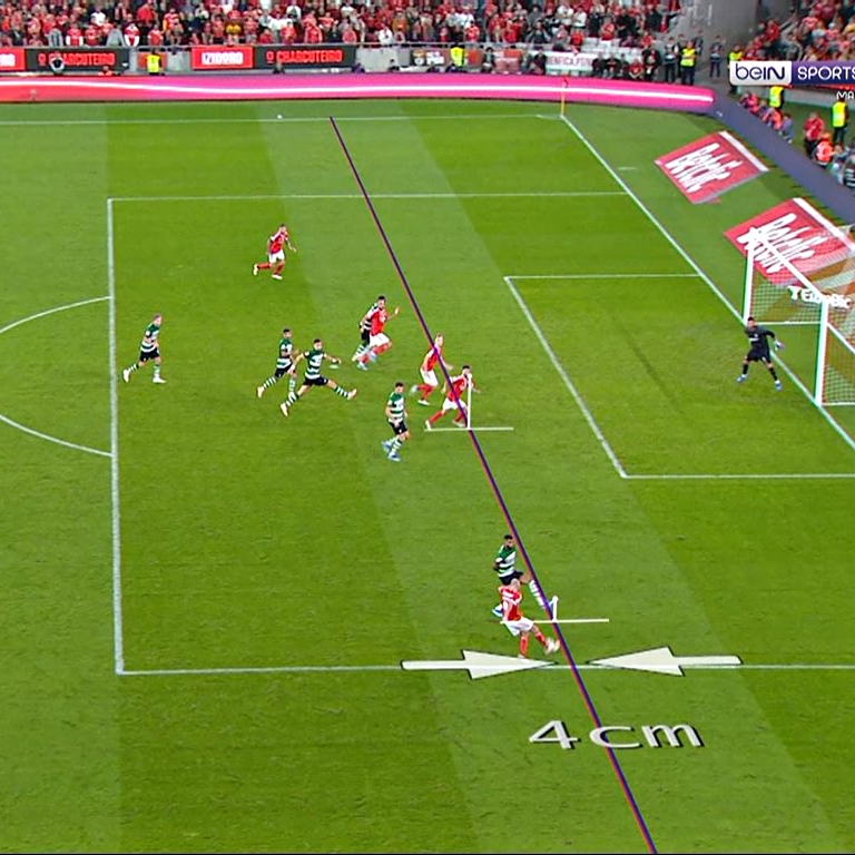 Rafa estava em jogo por 4 cm no golo da vitória ao Benfica.