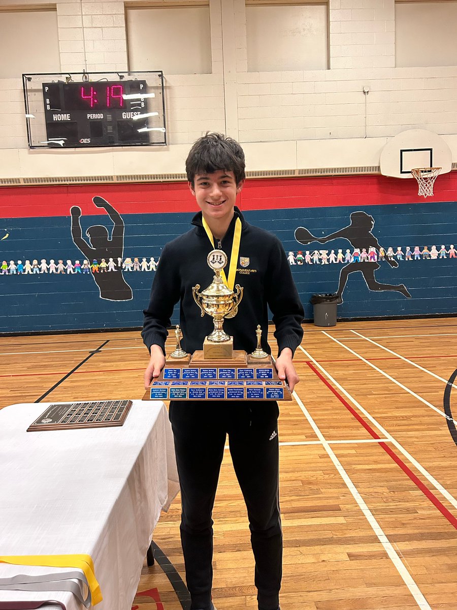 StBonaventures's tweet photo. Congratulations to Grade 9 student, Raj S. who played brilliantly today and won the Junior High division in the Provincial Chess tournament.  His skills allowed him to win against some very strong players. Way to go Raj! We are so proud! https://t.co/IegWYy9L4O