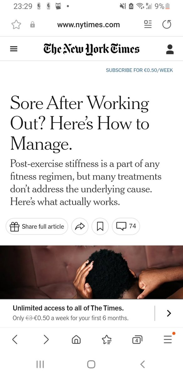 Happy to see our research being featured in this <a href="/nytimes/">The New York Times</a> article on DOMS, although only a small part of the interview made it into the final text. 

tinyurl.com/fzewud6z