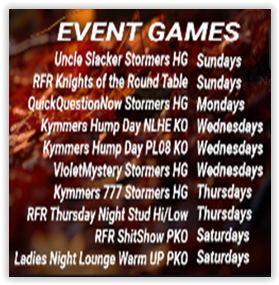 🏈 SUNDAY FUNDAY 🏈

📢  Knights of Round Table NLHE &amp; Masshole Mixed HG (BADUGI)
👉 FREE entries 👈  💸 Bubble Prizes 💸
🪂🎰🪂 !THANKS !DOND !NEW

✨ Come Play with us! 👉 twitch.tv/Kymmers66 <a href="/ACRSTormers/">ACRSTormers</a> <a href="/ACR_POKER/">ACR Poker</a> <a href="/LadiesNight_ACR/">LadiesNightLounge</a> 
🏈 PLS REPOST 🏈