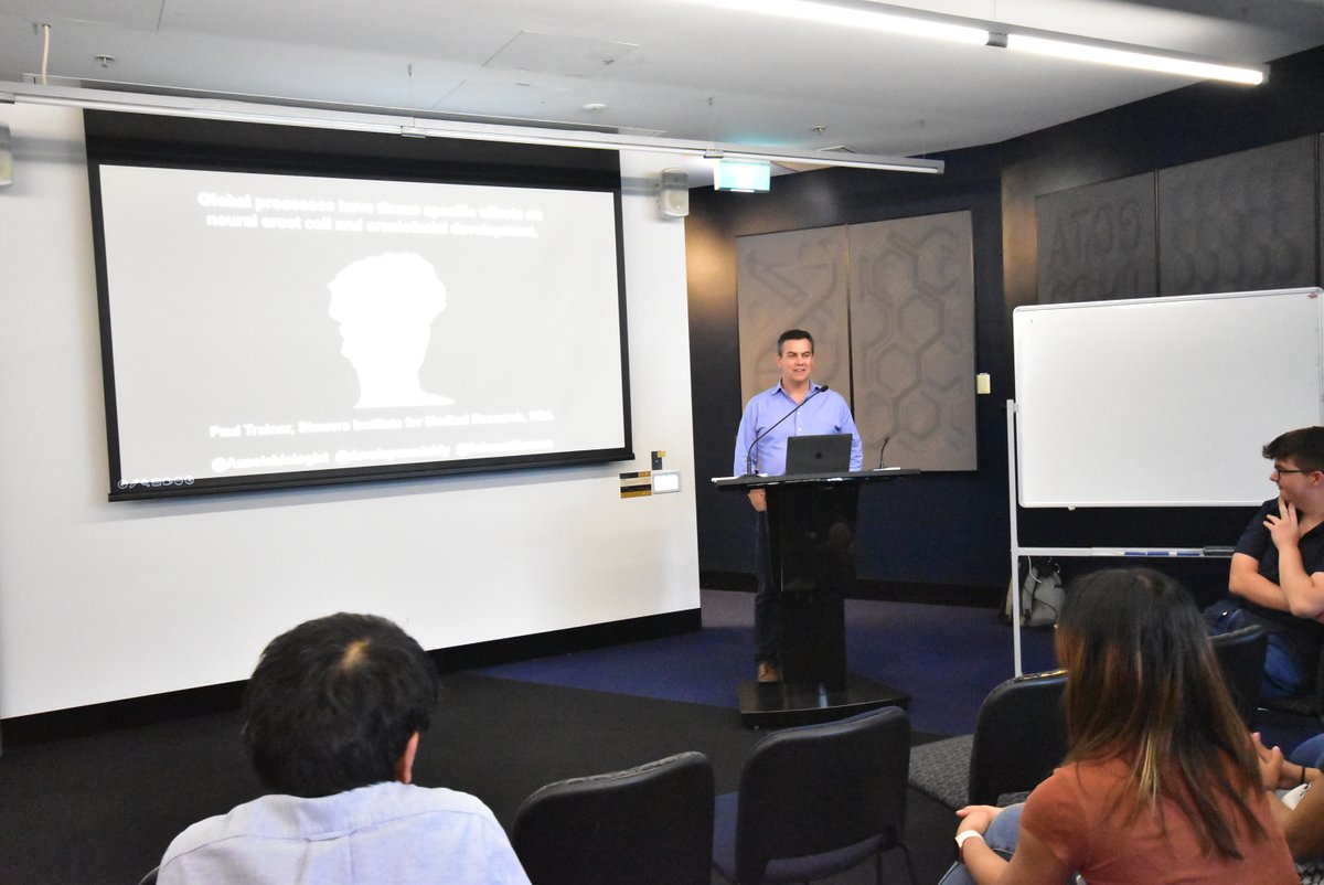 John Curtin School of Medical Research, ANU (@jcsmr) on Twitter photo Professor Paul Trainor, Investigator <a href="/ScienceStowers/">Stowers Institute</a>, Editor of Developmental Dynamics <a href="/DevelopmentalDy/">DevelopmentalDynamic</a> presented 'Ribosome Biogenesis and #DNA Damage, Global Processes with Tissue Specific Effects in Development and Disease' at #JCSMR #GenomeSciences & #Cancer Division Seminar. Professor Paul Trainor, Investigator <a href="/ScienceStowers/">Stowers Institute</a>, Editor of Developmental Dynamics <a href="/DevelopmentalDy/">DevelopmentalDynamic</a> presented 'Ribosome Biogenesis and #DNA Damage, Global Processes with Tissue Specific Effects in Development and Disease' at #JCSMR #GenomeSciences & #Cancer Division Seminar.