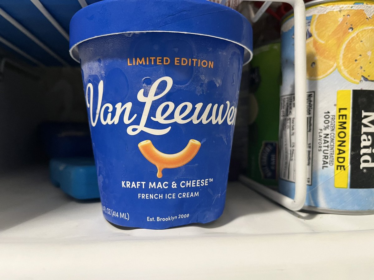 My wife is questioning my life decisions. That is right, I bought Kraft Mac &amp; Cheese flavored ice cream. Living life on the edge over here.