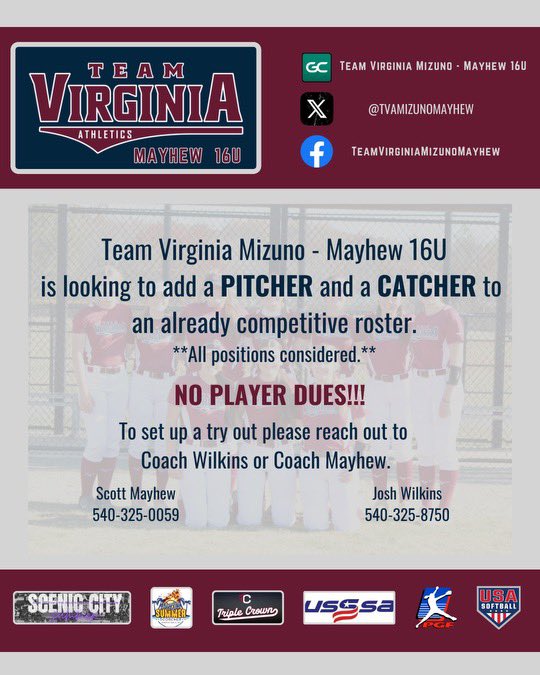 JOIN OUR TEAM!!  🥎