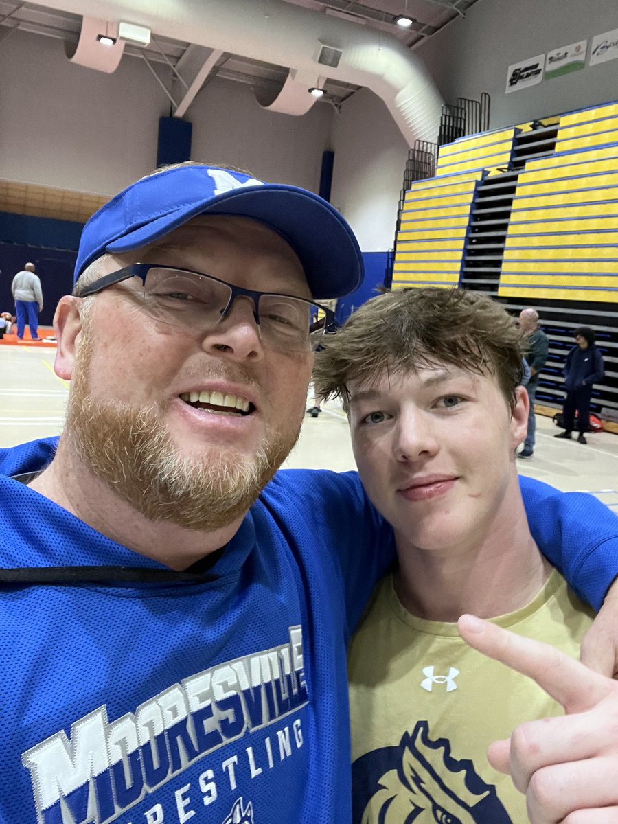 Congratulations to MHS Alumni Greg Merriman winning the Averett Open wrestling tournament at 174 lbs. #queenswrestling
