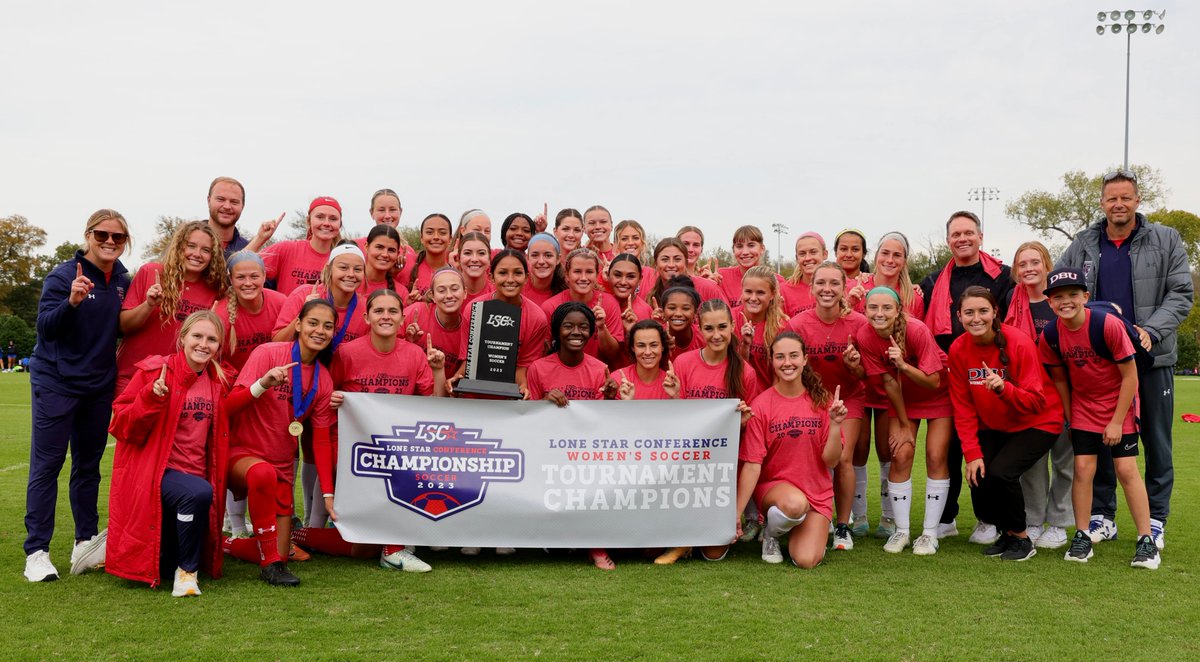 Lone Star Conference (@lonestarconf) on Twitter photo Your 2023 Lone Star Conference Women's Soccer Tournament Champions: <a href="/DBUAthletics/">DBU Athletics</a>. ⚽️🏆
🔗 bit.ly/49vLAj7
#LSCwsoc #D2wsoc Your 2023 Lone Star Conference Women's Soccer Tournament Champions: <a href="/DBUAthletics/">DBU Athletics</a>. ⚽️🏆
🔗 bit.ly/49vLAj7
#LSCwsoc #D2wsoc