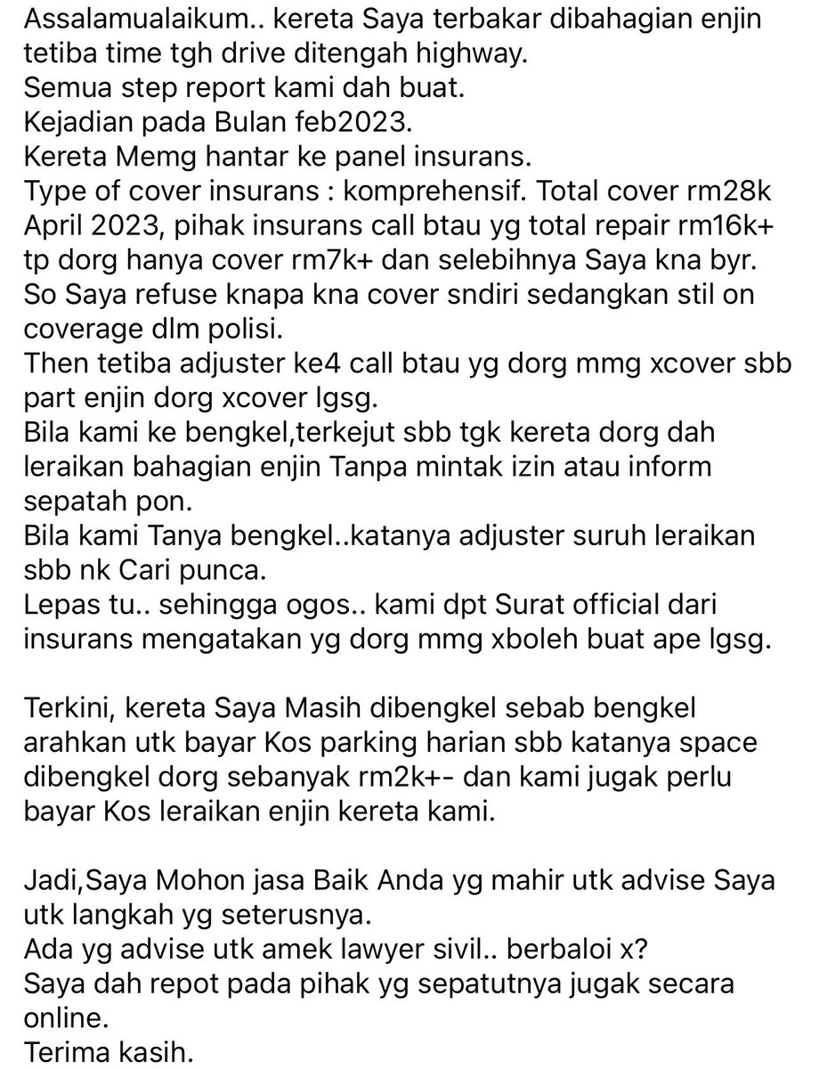 norazambudin's tweet photo. Belajar dari kesilapan orang, mari kita selamatkan diri dulu.

Kalau nak renew insurance kenderaan, kena hati2 https://t.co/qLHYnP8amc
