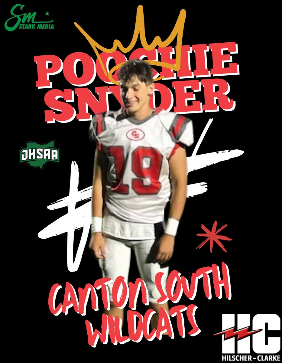 SMG Network (@starkmediateam) on Twitter photo The All-Time Passing Yard and Touchdown King in Stark County👑
<a href="/poochie_snyder/">Poochie Snyder</a> our <a href="/Hilscher_Clarke/">Hilscher-Clarke Electric</a> “Electric Player” of the Game in a <a href="/CsCatsFootball/">Canton South Wildcat Football</a> Win over WB
Thank You to those that Streamed our Live Video Feed of the Game <a href="/TKDSSports/">TKDS Sports Network</a> <a href="/NFHSNetwork/">NFHS Network</a> <a href="/OHSAASports/">OHSAA Sports</a> #StarkMedia The All-Time Passing Yard and Touchdown King in Stark County👑
<a href="/poochie_snyder/">Poochie Snyder</a> our <a href="/Hilscher_Clarke/">Hilscher-Clarke Electric</a> “Electric Player” of the Game in a <a href="/CsCatsFootball/">Canton South Wildcat Football</a> Win over WB
Thank You to those that Streamed our Live Video Feed of the Game <a href="/TKDSSports/">TKDS Sports Network</a> <a href="/NFHSNetwork/">NFHS Network</a> <a href="/OHSAASports/">OHSAA Sports</a> #StarkMedia