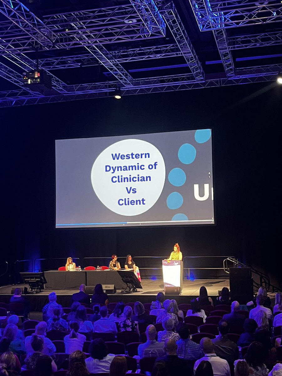 Incredible insights on the significance of the western framework of clinician v client and how it can actually trigger mob. Trust and authentic relationships must be at the centre. It’s is not enough to be trauma informed. We need healing informed yarns.  #APSAD23 <a href="/APSADConf/">A.P.S.A.D</a>