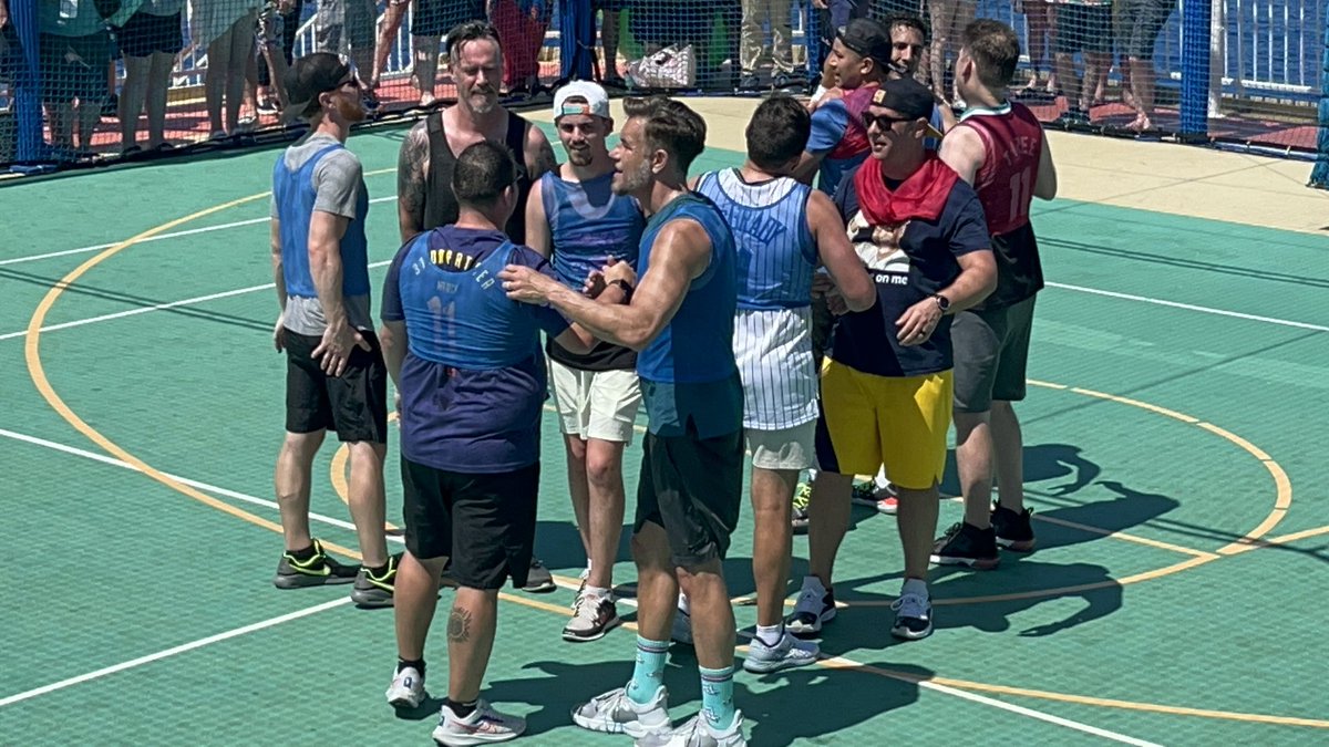 Brianwissel's tweet photo. @pnut @311 From being on the cruise, getting to play bball against you, to another amazing Red Rocks show, and just securing Vegas 2024 tix, a big THANK YOU to all of you guys for making it a extremely memorable calendar year ❤️@311 @NickHexum https://t.co/CQdWWQrOED