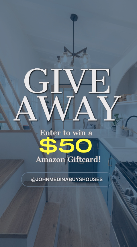 AMAZON GIFT CARD GIVEAWAY!
Enter to win a $50 Amazon gift card by following our Instagram @JohnMedinaRE!
Enter to win here: bit.ly/40HOf5h
#amazongiftcard #amazongiveaway #giftcard #amazonprizes #amazongiftcardgiveaway