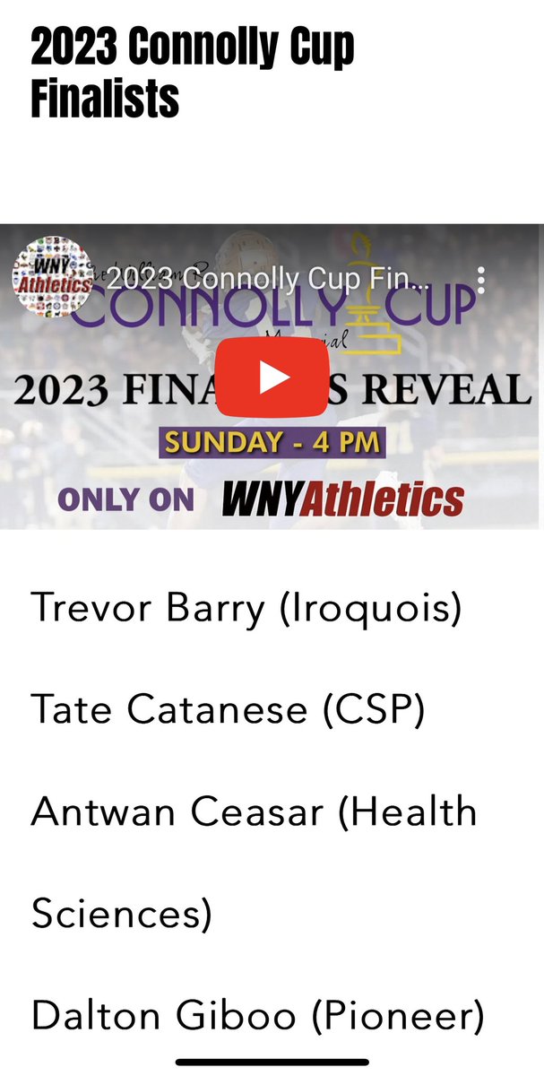 Congrats to our BIG 🐕 @TrevorBarry13 on being named a Connolly Cup Finalist once again! @UNH_Football @_CoachG_ are getting the total package! Hats off to the committee and @WNYAthletics for putting on a great reveal show as well, you guys don’t hear this enough but THANK YOU!