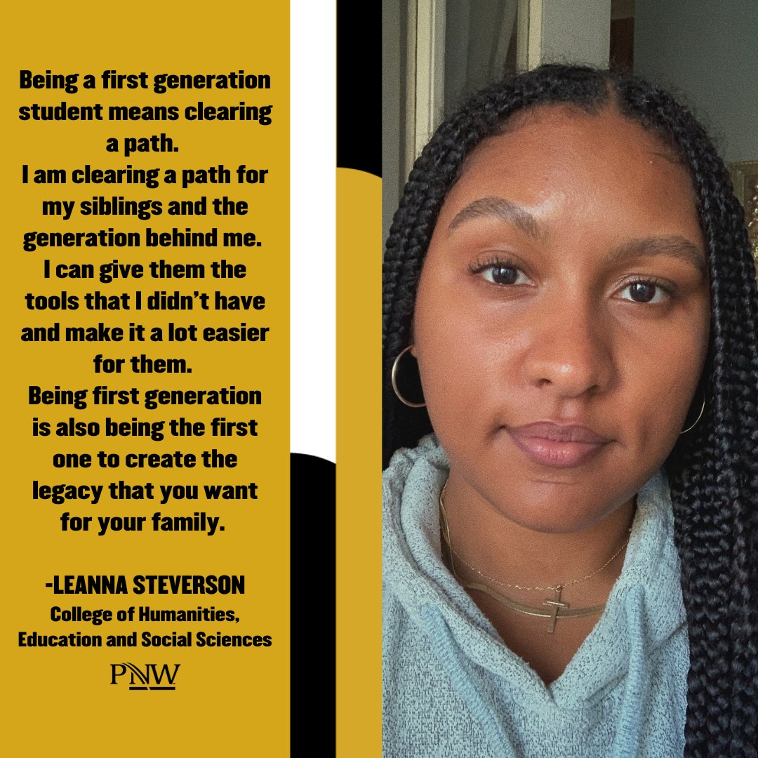 PurdueNorthwest's tweet image. Being a first-generation student means being a role model to others, just ask Leanna Steverson! Thank you for paving the way for others Leanna. #PowerOnward #FirstGenCelebration