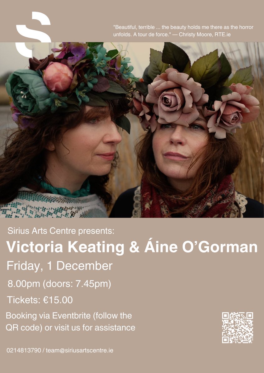 Delighted to be playing this gig with the amazing <a href="/aineogmusic/">Aine O Gorman</a> in my hometown of Cobh on December 1st! <a href="/SiriusArts/">Sirius Arts Centre</a> one of my very favourite venues. It will be beautiful. ❤️