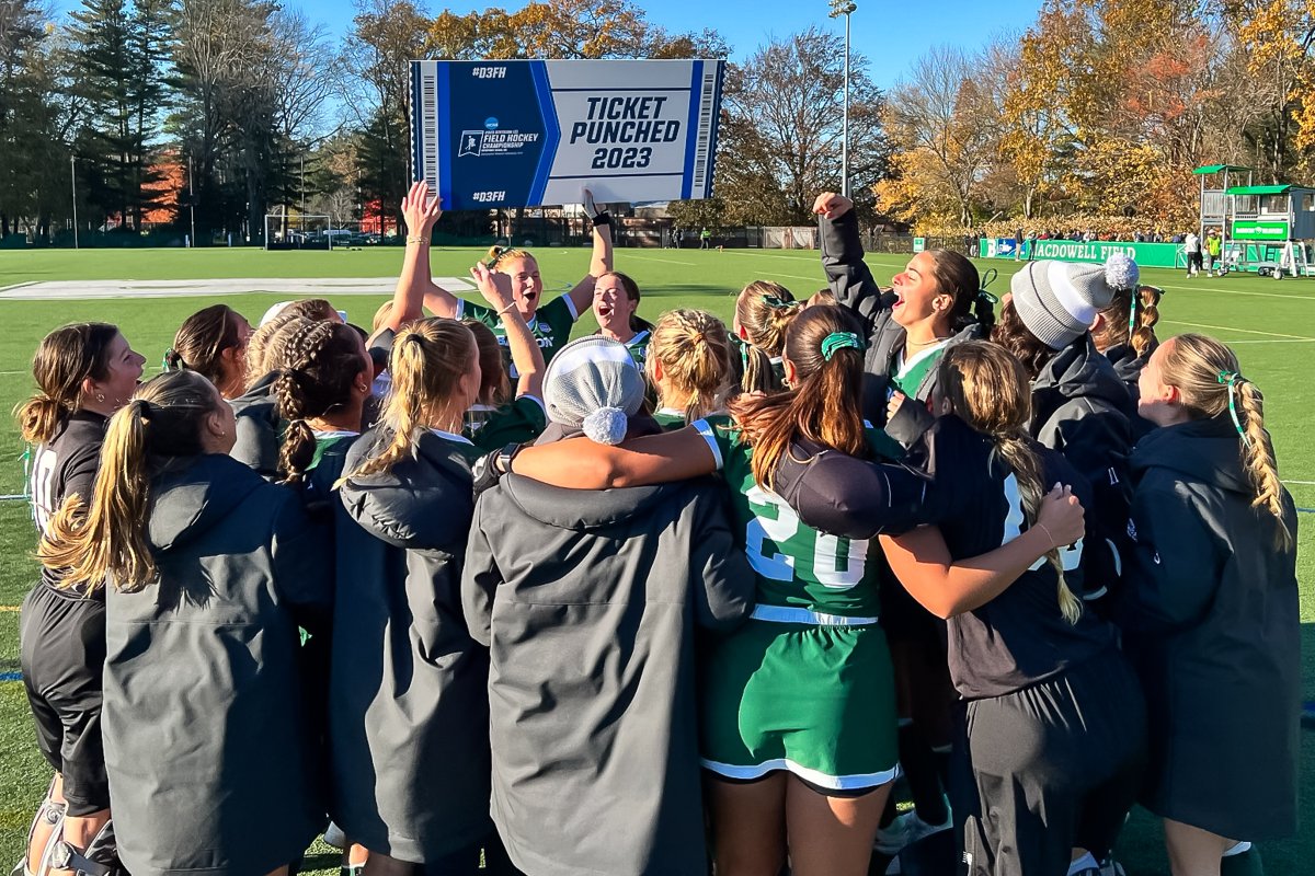They're off to the Final 4! You've made us so proud, Babson College field hockey. Let's take home the title! 💚 #GoBabo