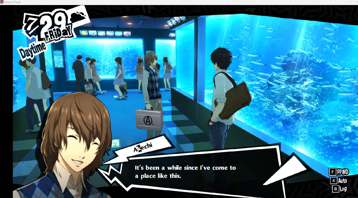 At an aquarium in Persona 5 :D #Persona5Royal