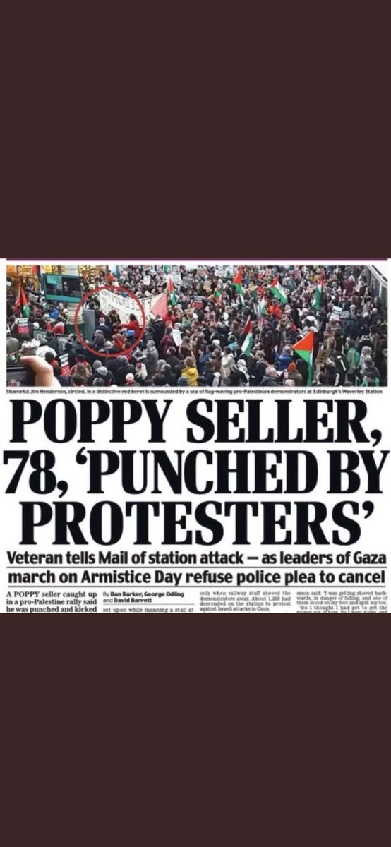 The disgusting, disrespectful, cowardly left. #RemembranceDay #PoppyAppeal #PalestineProtest